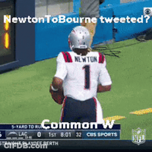 Newton Football Player Standing On Field GIF