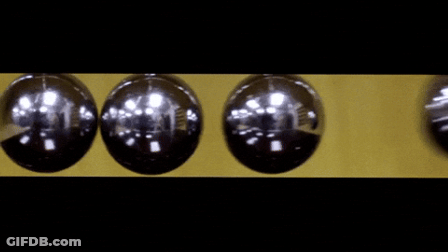 Newton Pendulum Closeup Shot GIF