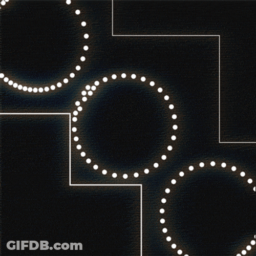 Newtons First Law Circular Dotted Balls Moving Up GIF