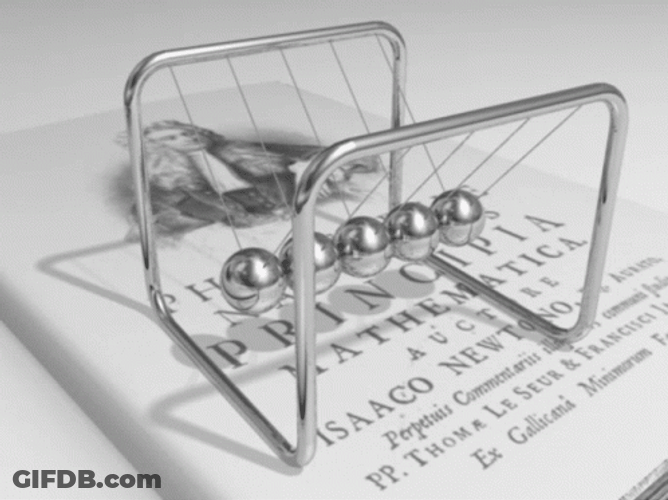 Newtons First Law Newton's Cradle Animation GIF