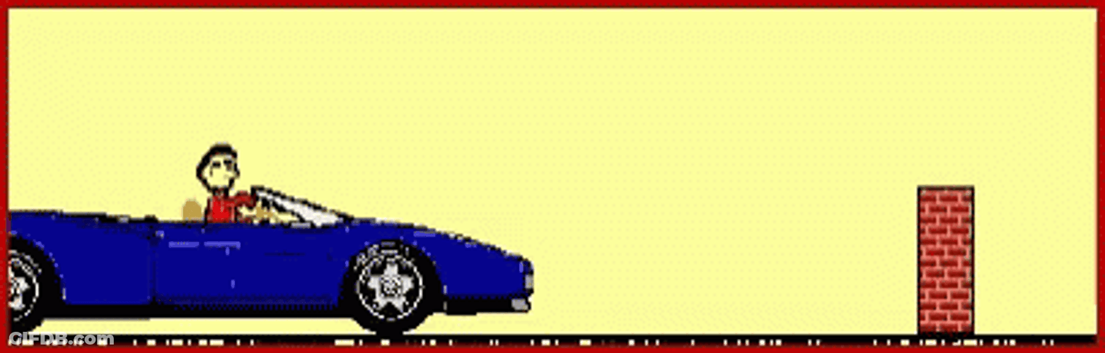 Newtons First Law Person Ejected From Car Animation GIF