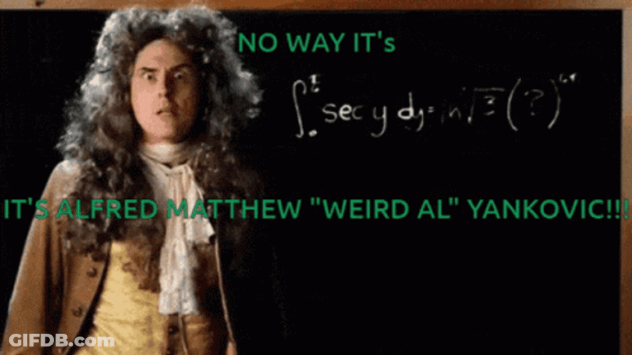 Newtons First Law Weird Al Yankovich GIF