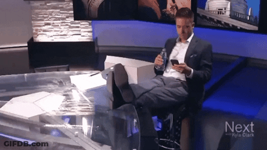 Next With Kyle Clark Relaxed Drink Water GIF