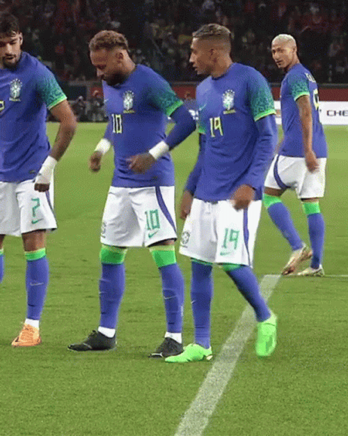 Neymar Cute Synchronized Dance High Five GIF