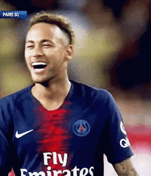 Neymar Jr. Paris Saint-Germain Football Smiling GIF