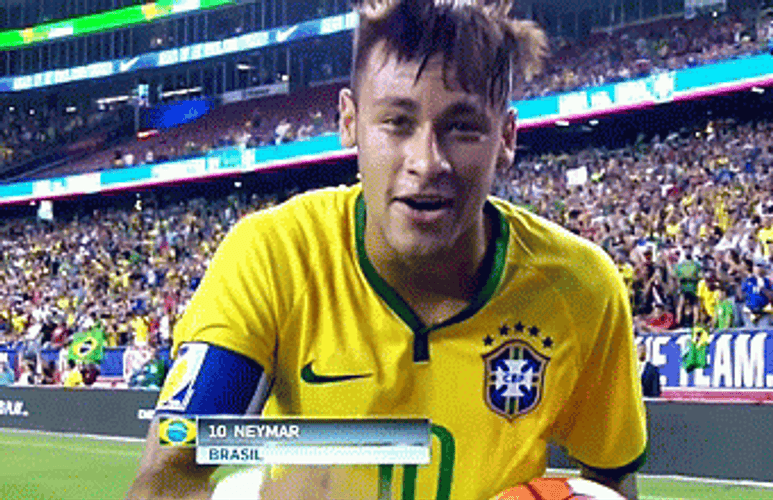 Neymar Jr. Paris Saint-Germain Kiss Camera GIF