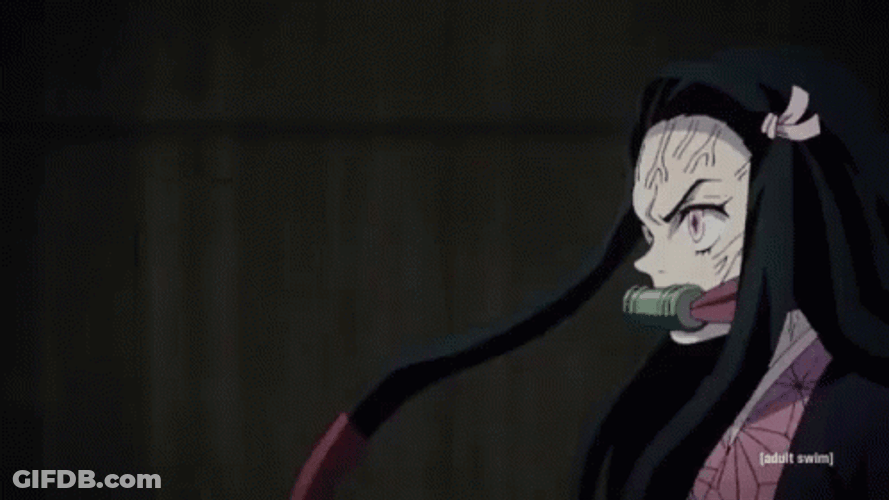 Nezuko Fighting Defense GIF