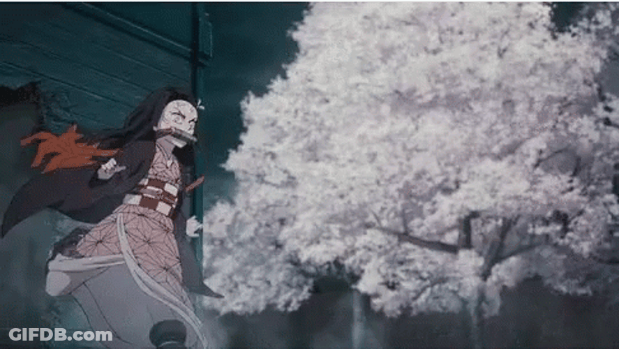 Nezuko Fighting Intense Soccer Game GIF
