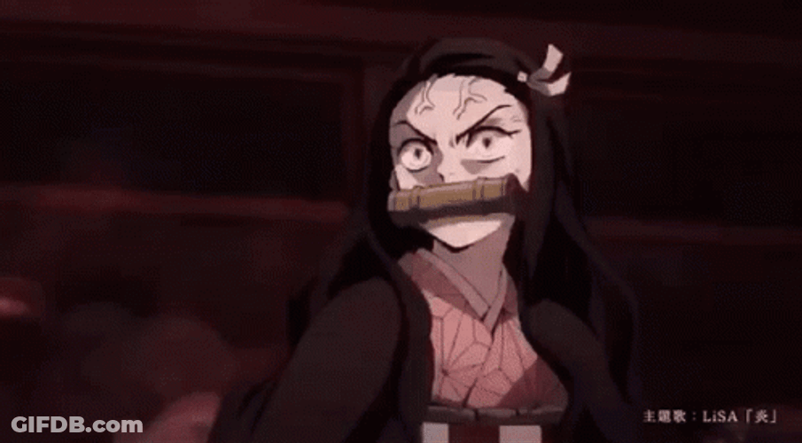 Nezuko Fighting With Hand Claw GIF
