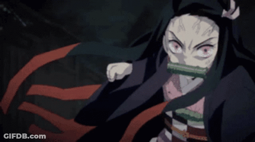Nezuko Fighting With Punching GIF