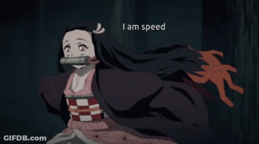 Nezuko Kamado Anime Speed Run GIF