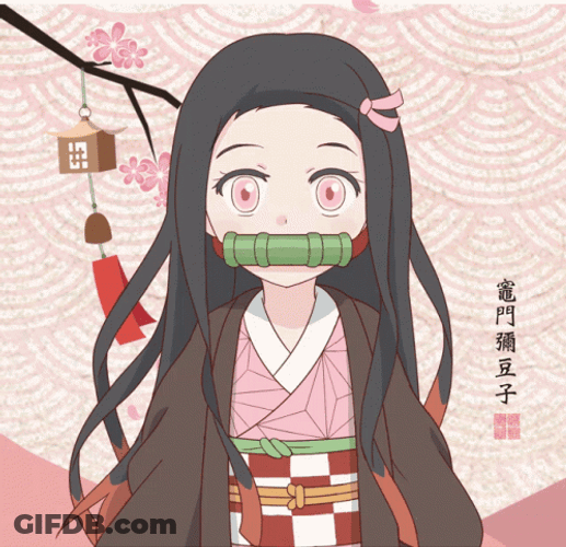 Nezuko Kamado Cherry Blossoms GIF