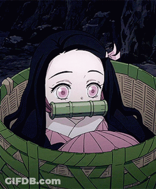 Nezuko Kamado In A Basket GIF