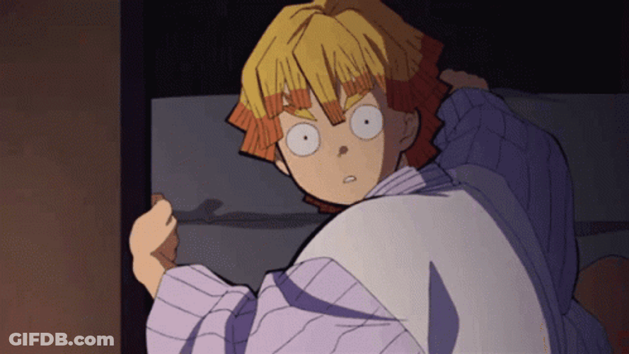 Nezuko Kamado Shocked Zenitsu GIF
