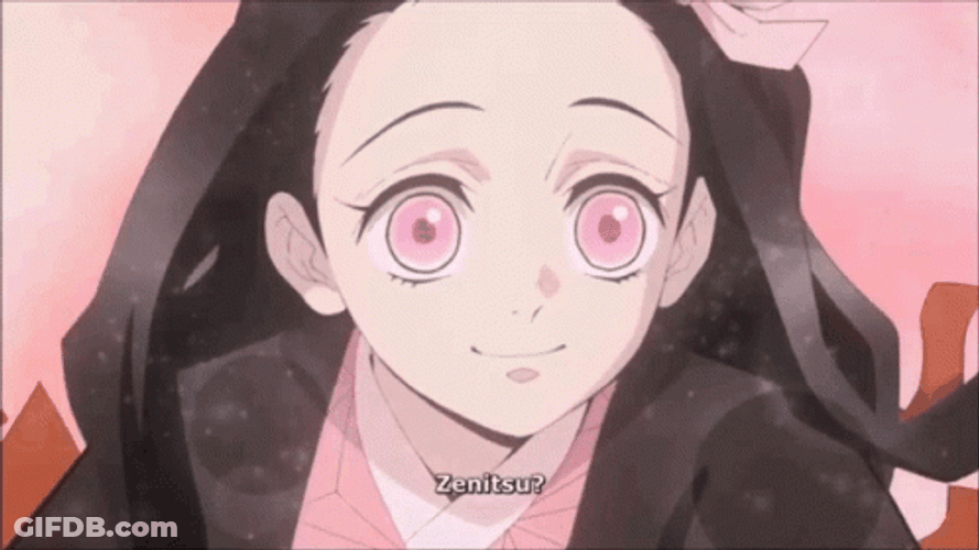 Nezuko Kamado With Zenitsu Agatsuma GIF