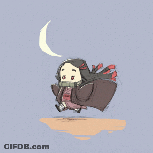 Nezuko Running Mobile Digital Art GIF