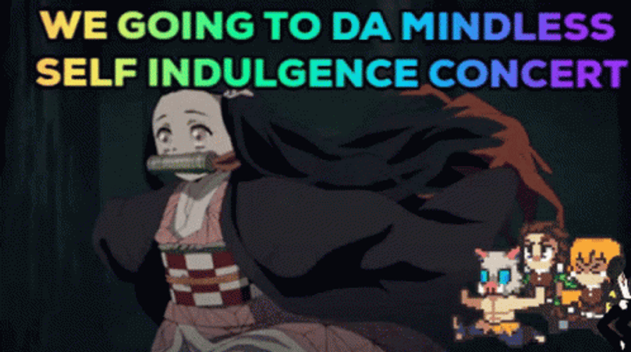 Nezuko Running To Mindless Concert Meme GIF