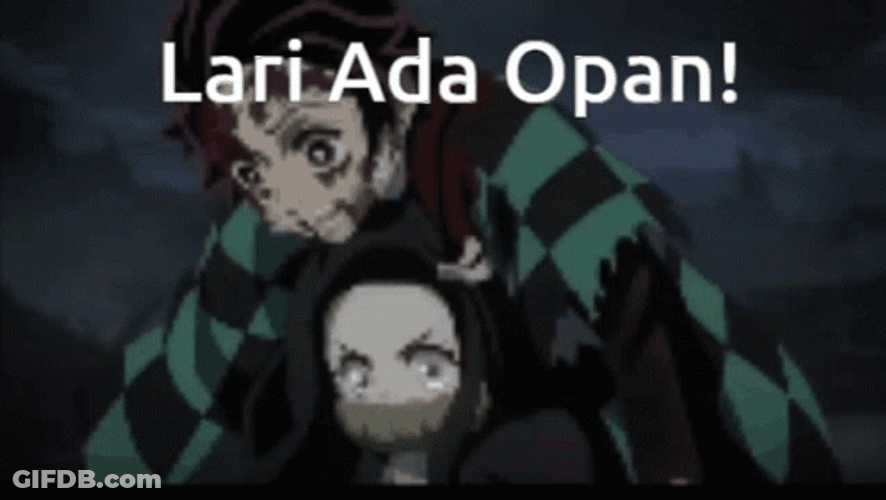 Nezuko Running While Carrying Tanjiro GIF