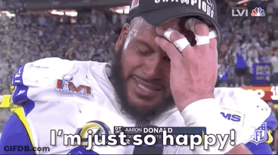 NFL Aaron Donald Happy GIF