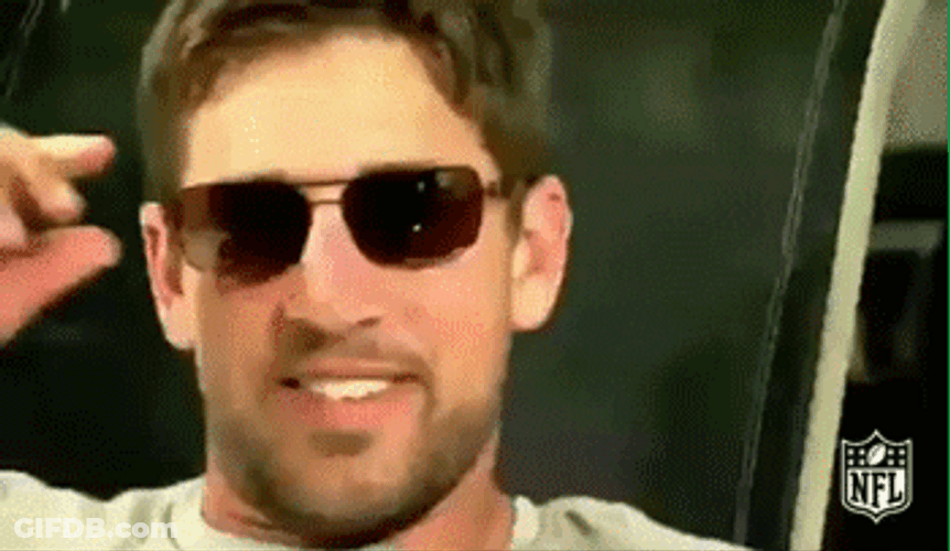 NFL Aaron Rodgers Sunglasses Look GIF