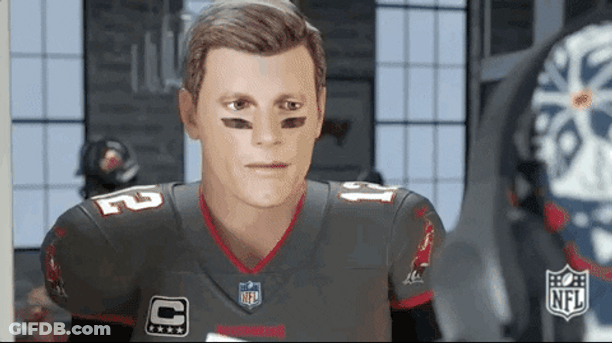 NFL Animated Tom Brady Slamming Door GIF