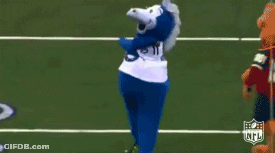NFL Dancing Indianapolis Colts Mascot GIF