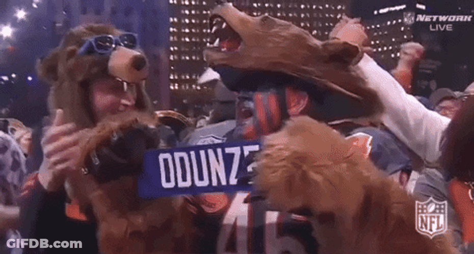 NFL Draft Chicago Bear Fans Applauding GIF