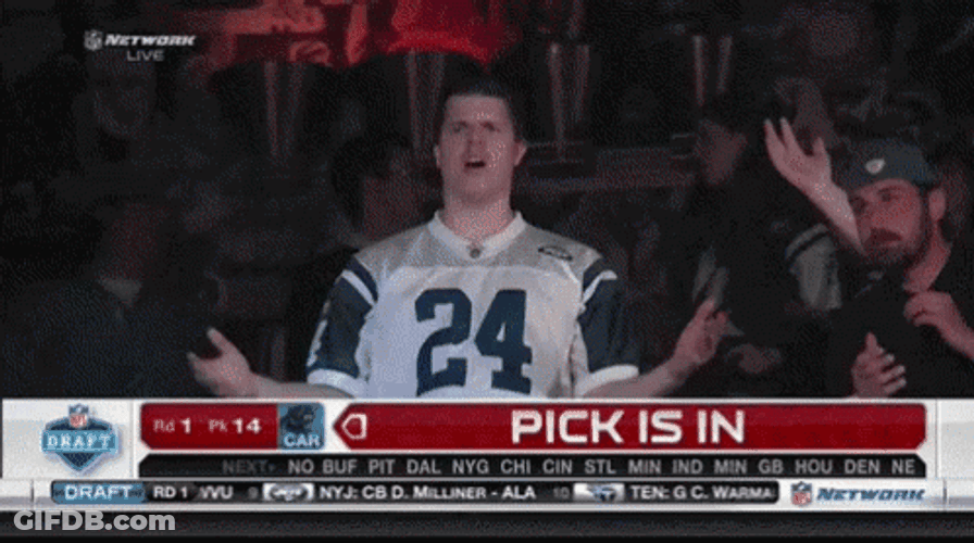 NFL Draft Confused Player Shocked Reaction GIF