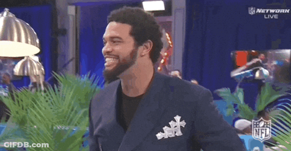 NFL Draft Ecstatic Player Big Grin GIF
