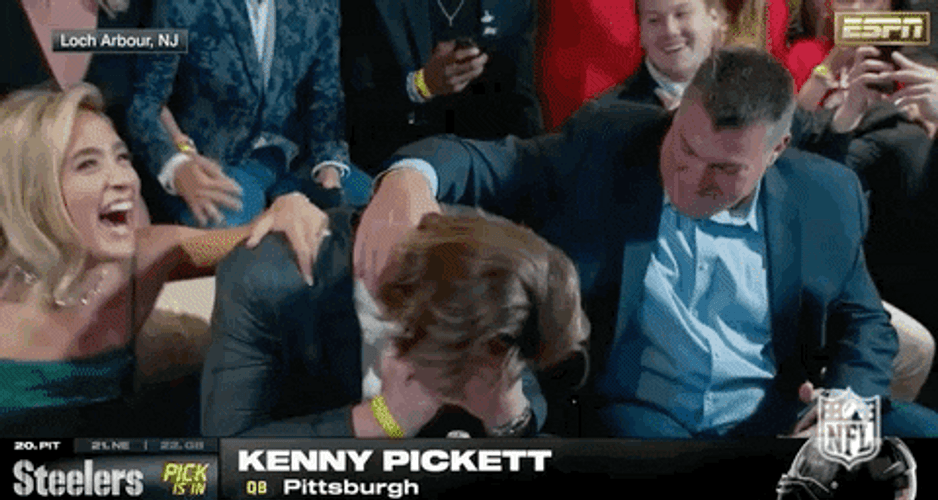 NFL Draft Emotional Kenny Pickett GIF