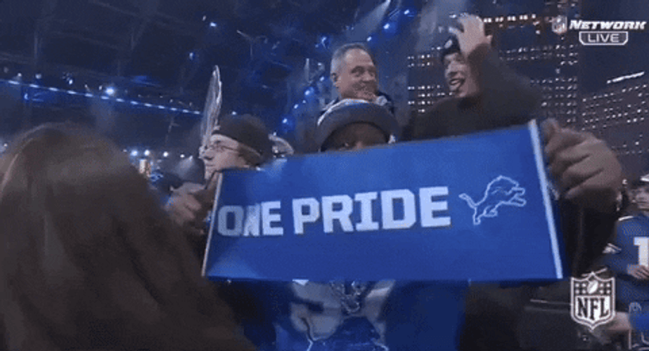NFL Draft Fan Cheering One Pride GIF
