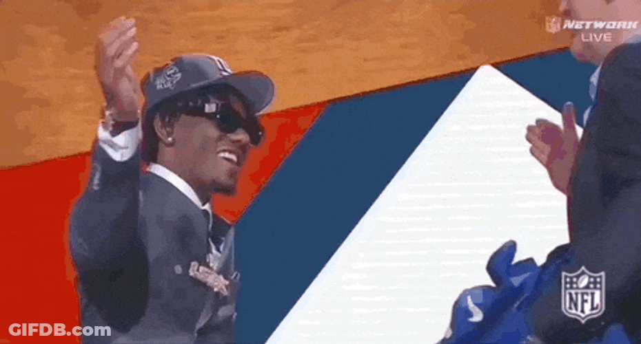 NFL Draft High Five Celebration GIF
