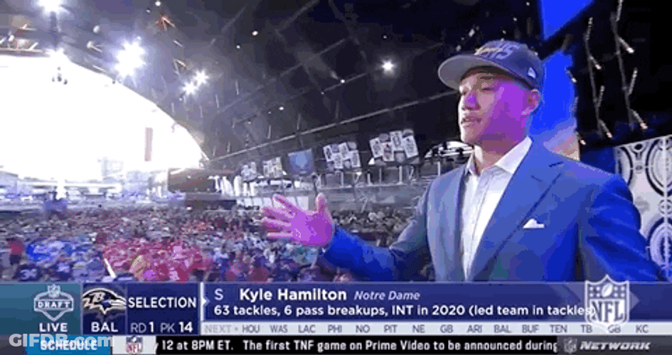 NFL Draft Kyle Hamilton Tight Hugs GIF