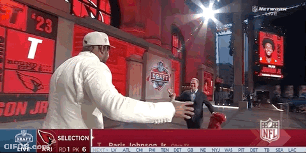 NFL Draft Paris Johnson Jr Hugging GIF