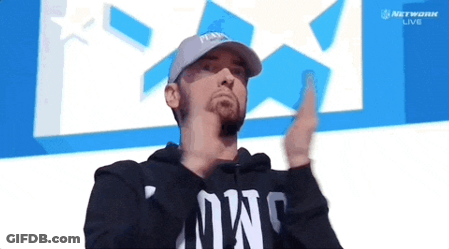 NFL Draft Pick Eminem Applauding GIF