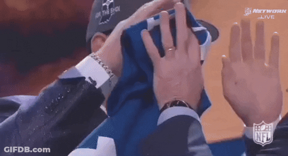 NFL Draft Pick Tight Hugs GIF