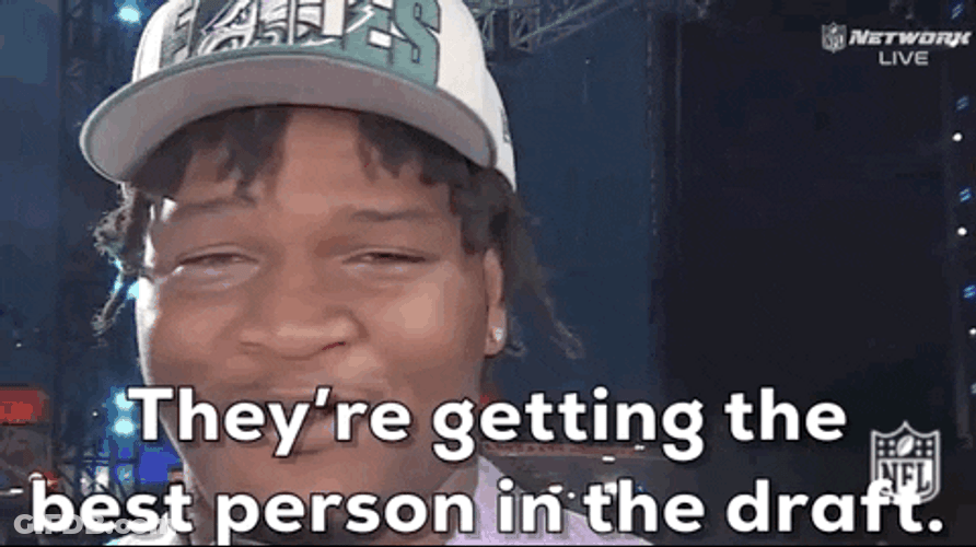 NFL Draft Player Coy Smile GIF