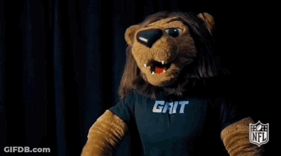 NFL Draft Pumped Up Bailey The Mascot GIF