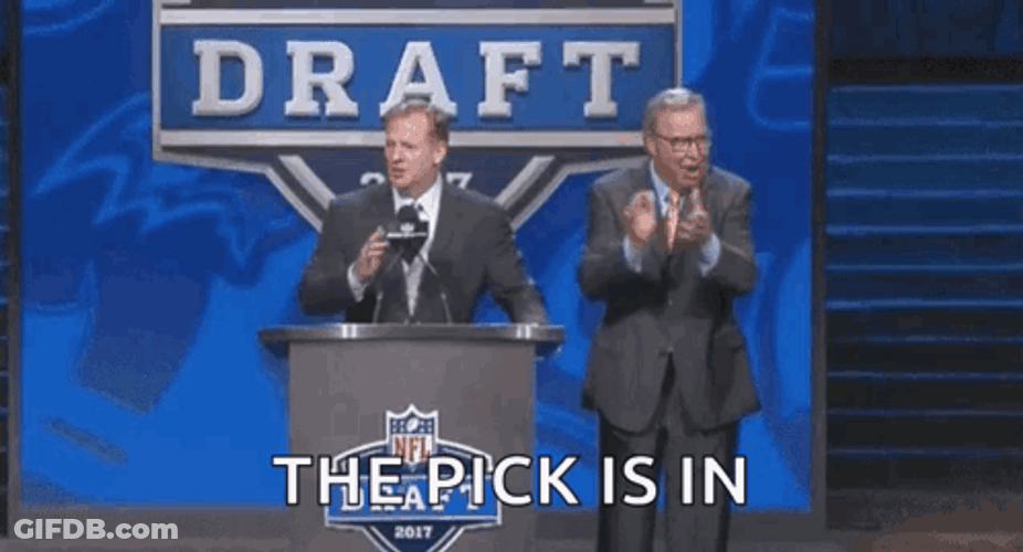 NFL Draft The Pick Is In Applauding GIF
