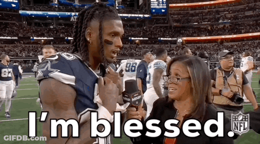 NFL Player I'm Blessed GIF