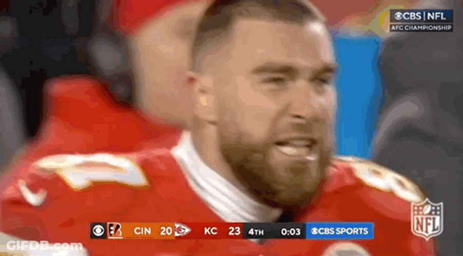 NFL Travis Kelce Screaming GIF