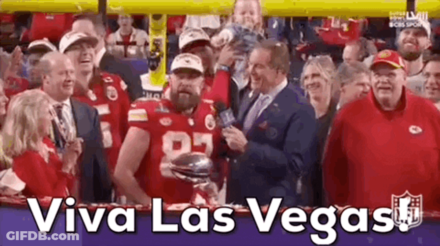 NFL Travis Kelce Viva Las Vegas GIF