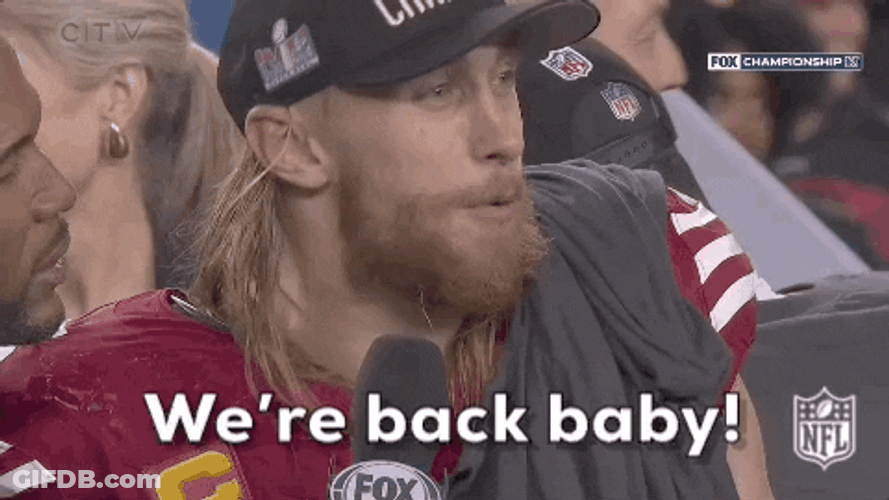 NFL Woo Were Back Baby GIF