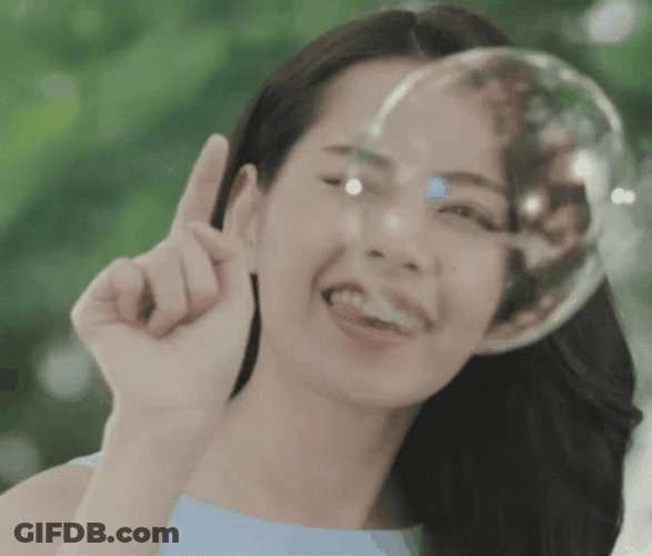 Nguyen Thithuy Chi Popping A Bubble GIF