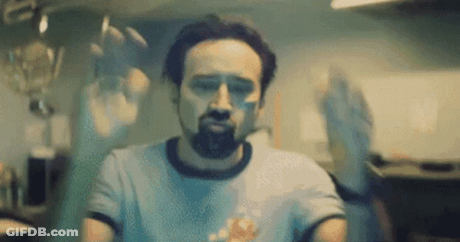 Nic Cage Pumped Up Applauding GIF