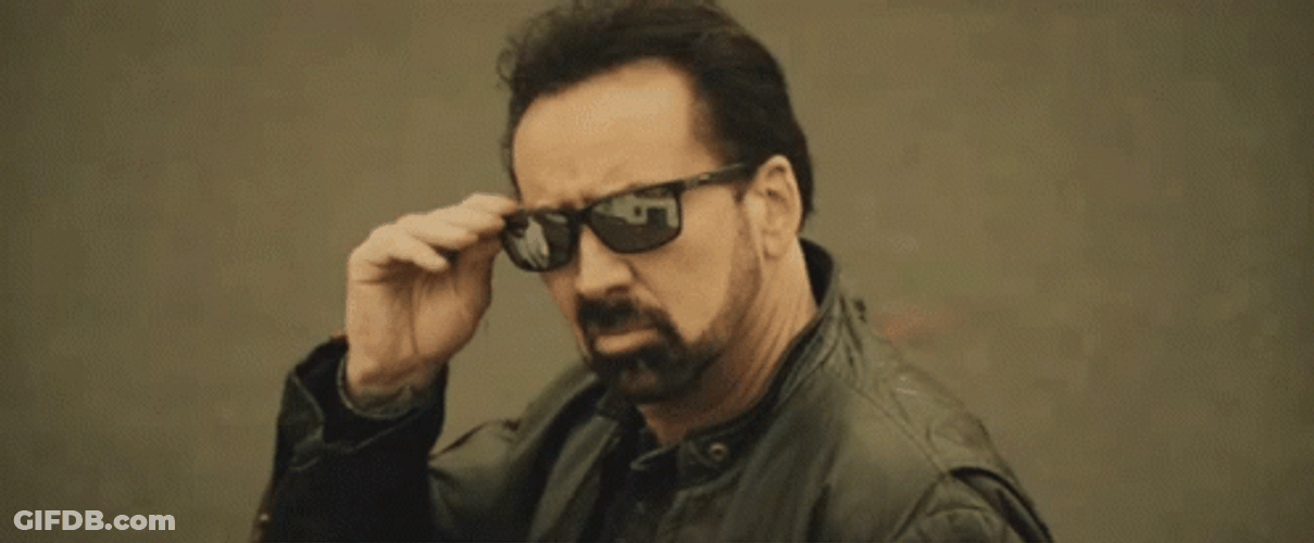 Nic Cage Shades Off GIF