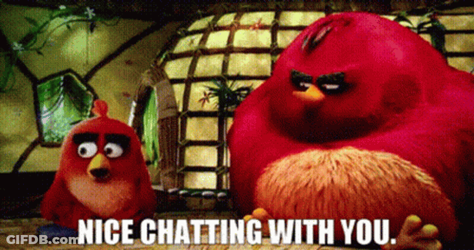 Nice Chatting Angry Birds GIF
