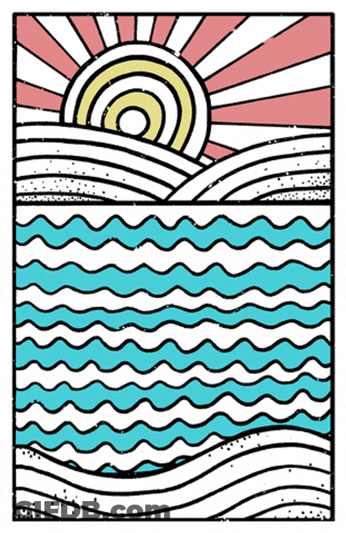 Nice Day Art Waves Animation GIF