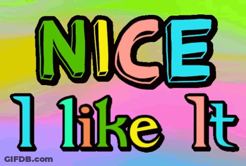 Nice I Like It Sign GIF