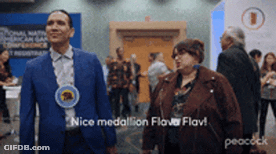Nice Medallion Flava Flav GIF